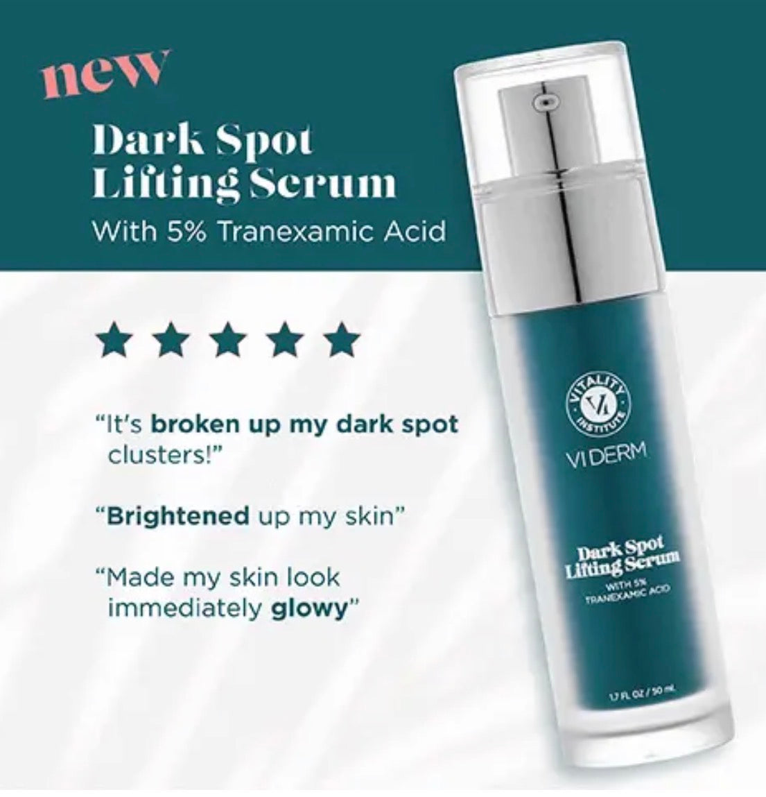 VI Derm Dark Spot Lifting Serum Treatment Cream with 5% Tranexamic Acid 50ml