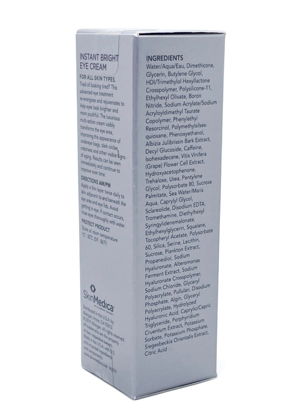 Skinmedica Instant Bright Eye Cream 0.5 fl oz. Brightening Dark Circles puffiness anti-aging Undereye Bags hollowing