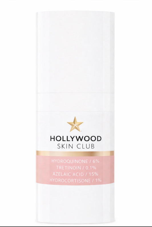 Hollywood Skin Club melasma and hyperpigmentation cream with hydroquinone 6%, tretinoin, and azelaic acid